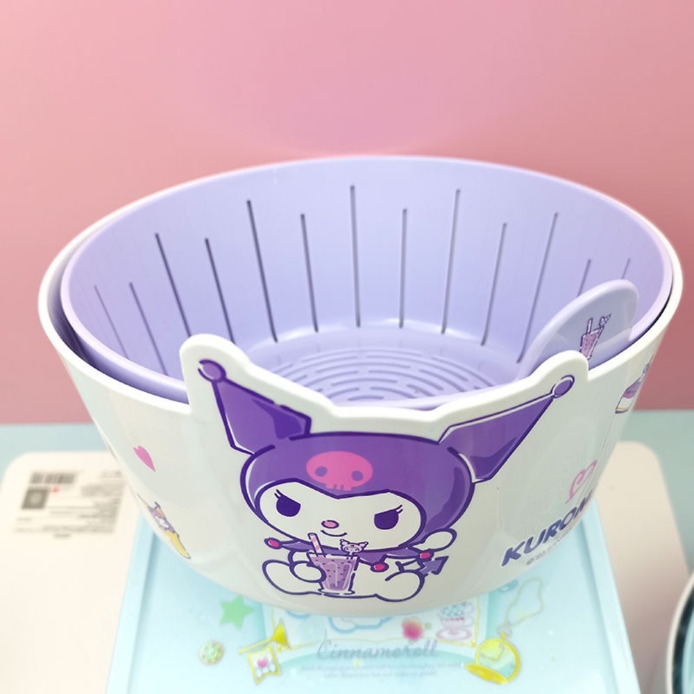 Kuromi double-layer fruit drain basket
